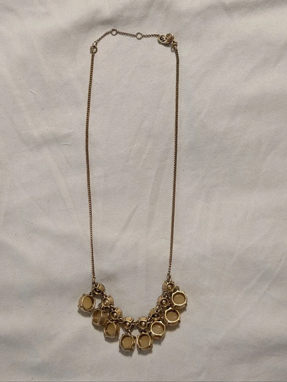 J. Crew Yellow Bead and Crystal Pendant Necklace